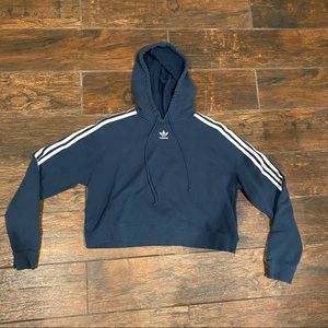 Adidas Cropped Blue Hoodie